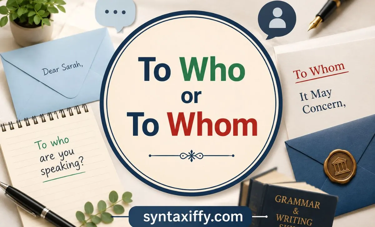 To Who or To Whom