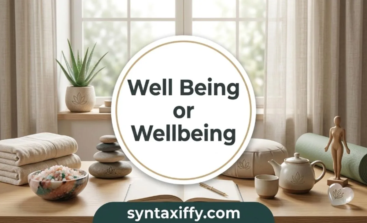 Well Being or Wellbeing