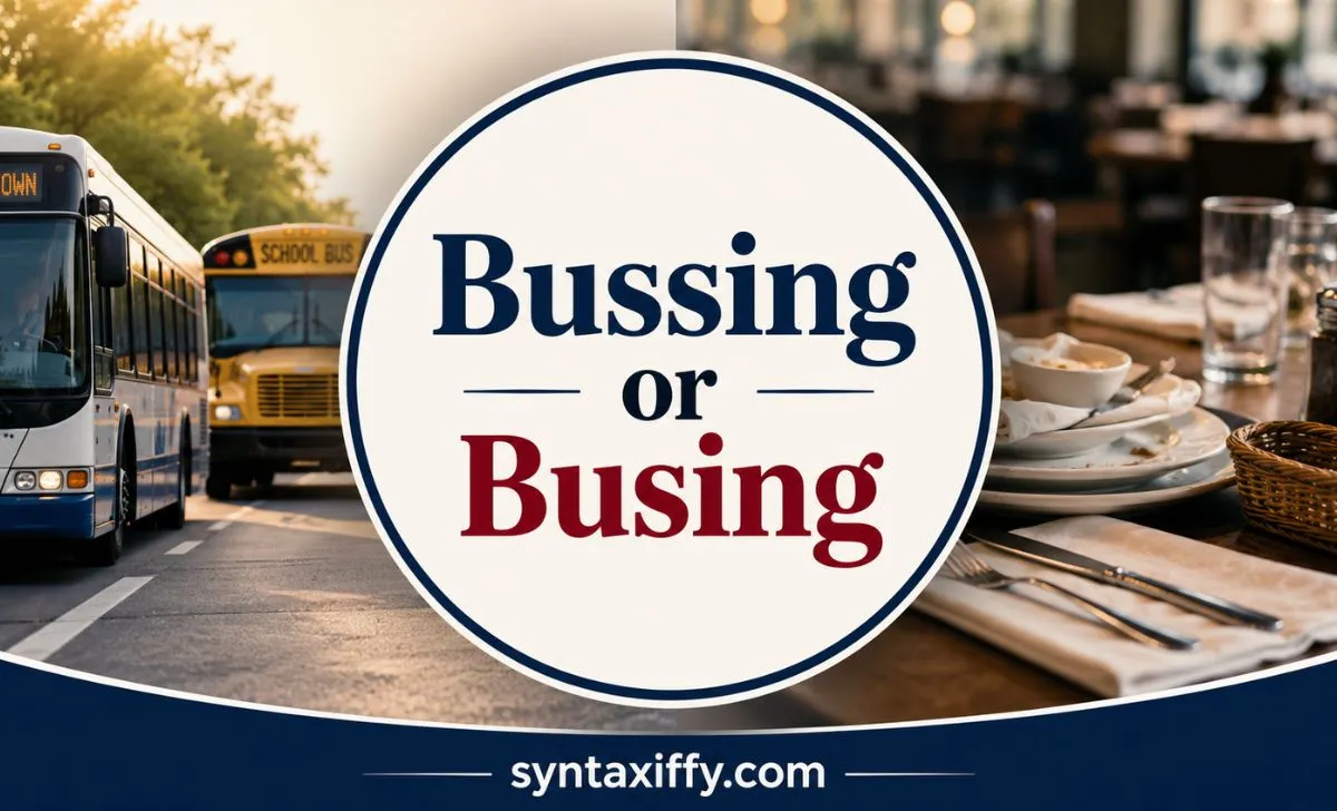 Bussing or Busing