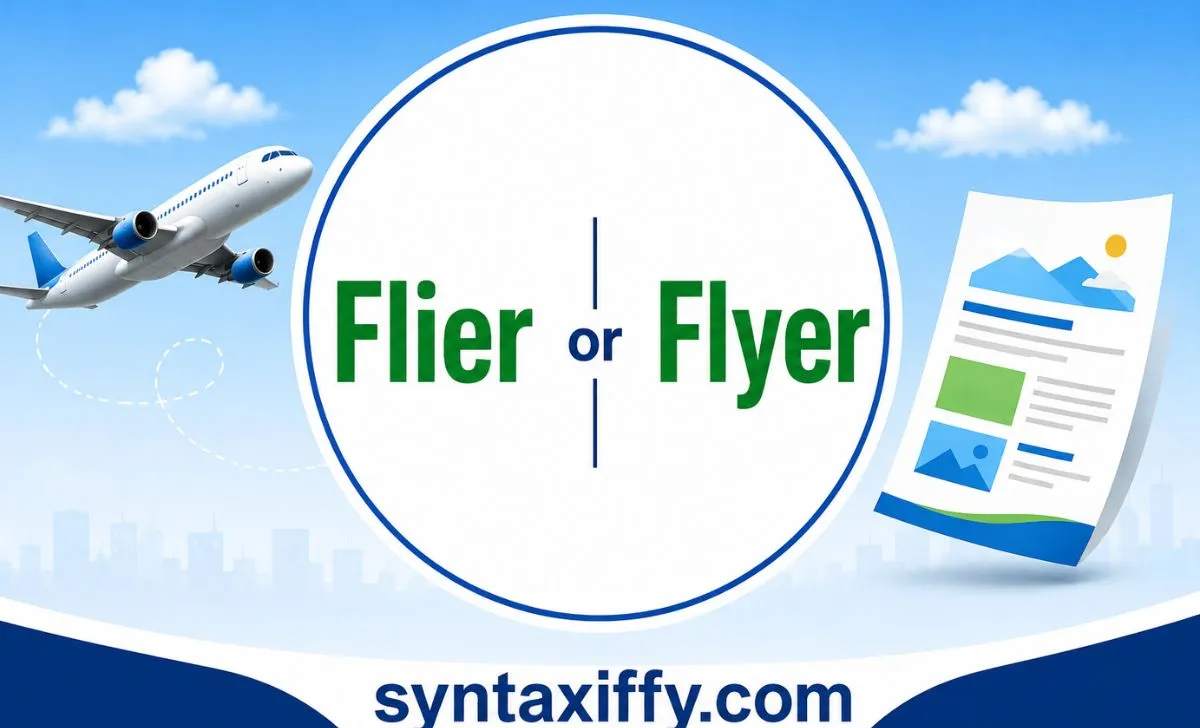 Flier or Flyer