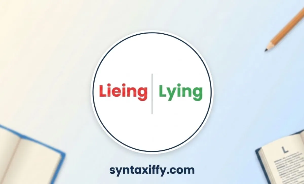 lieing or lying