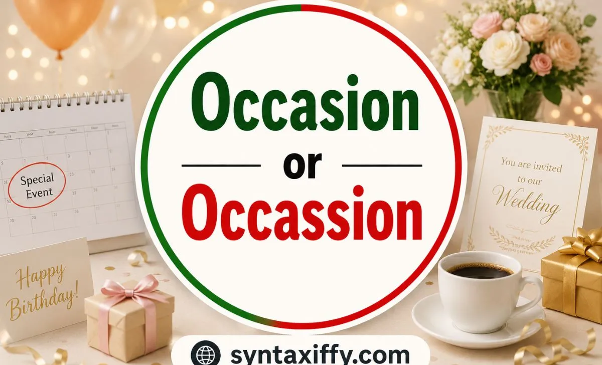 Occasion or Occassion