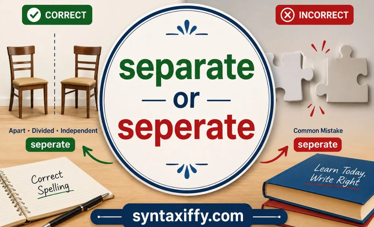 separate or seperate