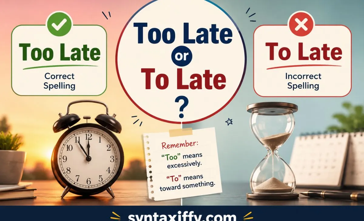 Too Late or To Late